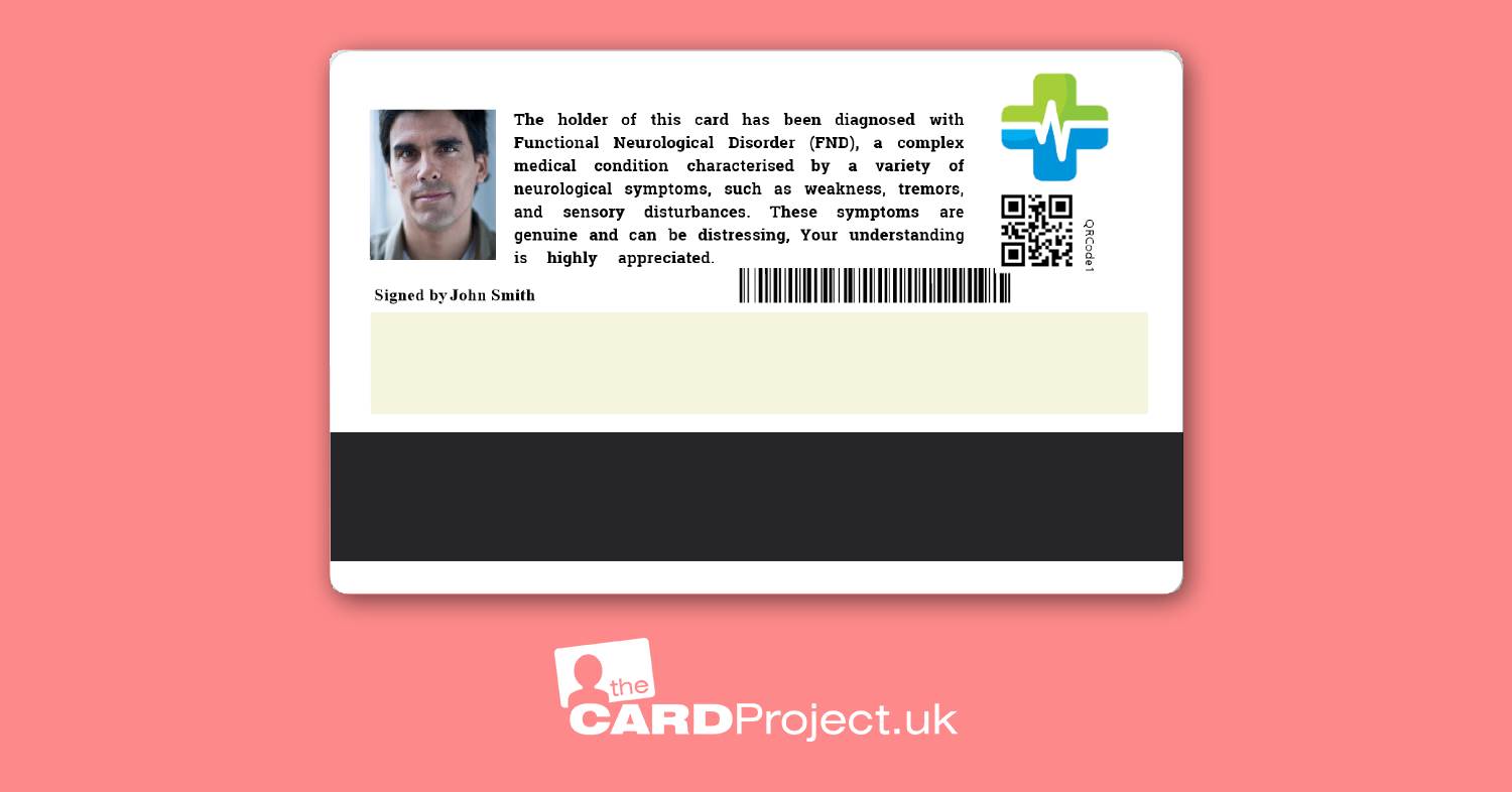 FND Premium Photo Medical ID Card (REAR)